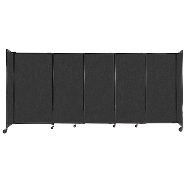StraightWall Sliding Portable Partition 11'3" x 5' Black Fabric